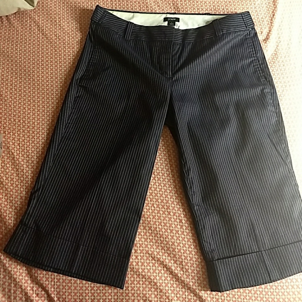 J.crew striped capri pants
